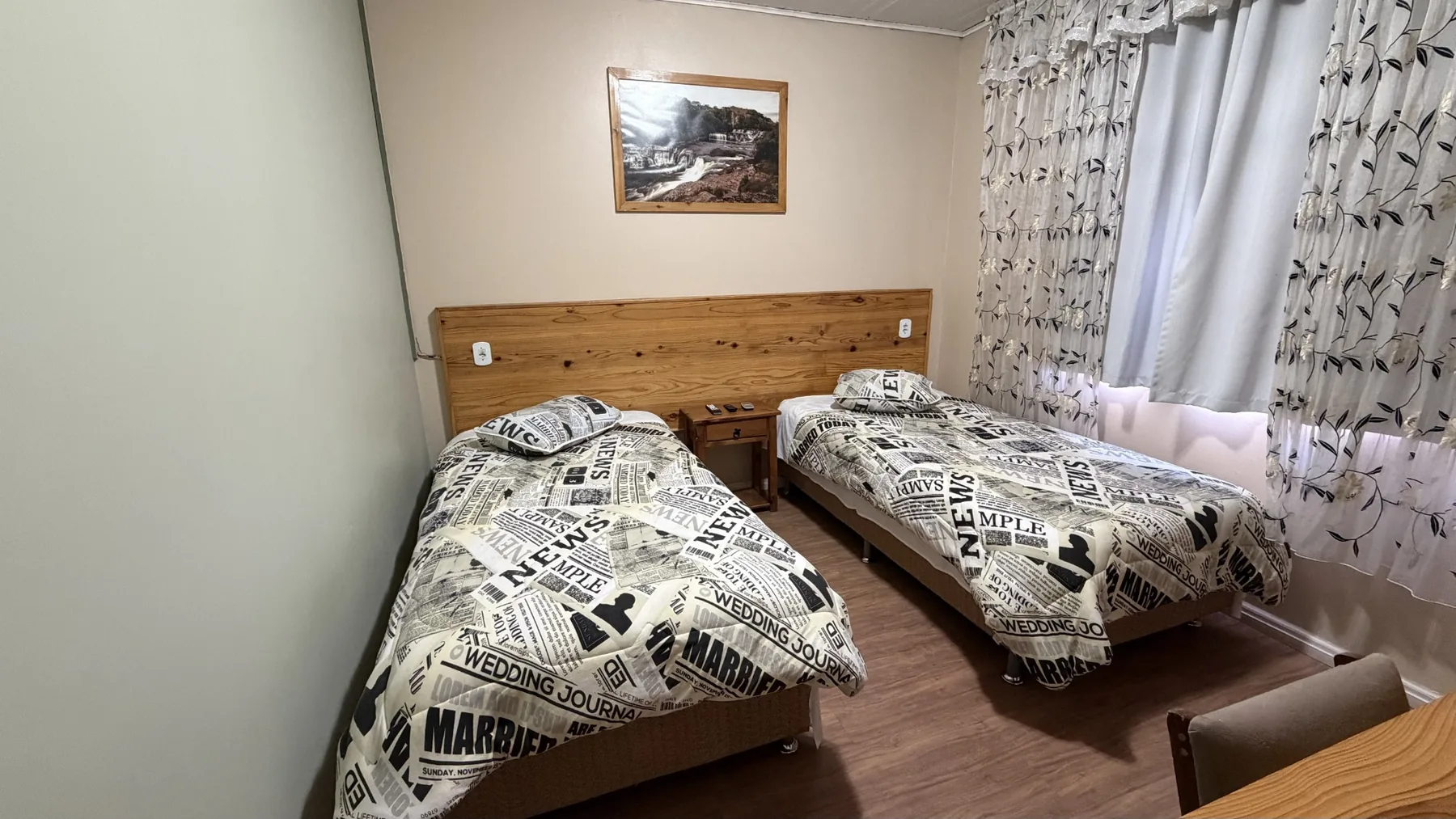 Quarto duplo da Pousada Encanto dos Cânions